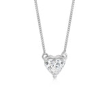 Luminesce Lab Grown 1/3 Carat Heart Diamond Pendant on 45cm Chain in 9ct White Gold