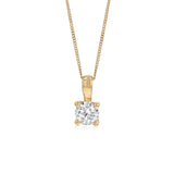 Luminesce Lab Grown 1/3 Carat Diamond Pendan on 45cm Chain in 9ct White Gold