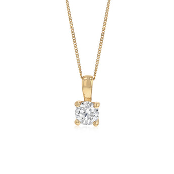 Luminesce Lab Grown 1/3 Carat Diamond Pendan on 45cm Chain in 9ct White Gold