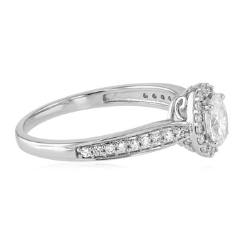 Luminesce Lab Grown 1 Carat Diamond Hoop Earrings in Gold Plated Silver
