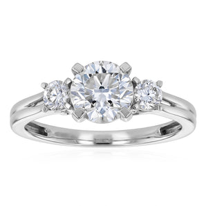 Luminesce Lab Grown 1.2 Carat Diamond Trilogy Ring in 9ct White Gold