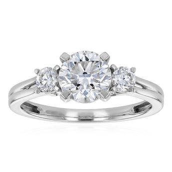 Luminesce Lab Grown 1.2 Carat Diamond Trilogy Ring in 9ct White Gold