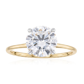 Luminesce Lab Grown 2 Carat Diamond Solitaire Ring in 9ct Yellow Gold