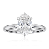 Luminesce Lab Grown 1.70 Carat Diamond Oval Solitaire in Sterling Silver