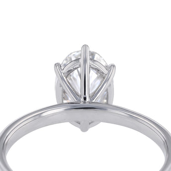 Luminesce Lab Grown 1.70 Carat Diamond Oval Solitaire in Sterling Silver