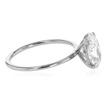 Luminesce Lab Grown 2 Carat Diamond Oval Solitaire Ring in 9ct White Gold