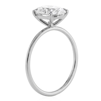 Luminesce Lab Grown 2 Carat Diamond Oval Solitaire Ring in 9ct White Gold