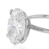 Luminesce Lab Grown 2 Carat Diamond Oval Solitaire Ring in 9ct White Gold