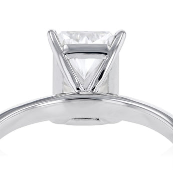 Luminesce Lab Grown 1.70 Carat Diamond Radiant Solitaire Ring in Sterling Silver