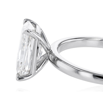Luminesce Lab Grown 1.70 Carat Diamond Radiant Solitaire Ring in Sterling Silver