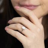 Luminesce Lab Grown 1.70 Carat Diamond Radiant Solitaire Ring in Sterling Silver