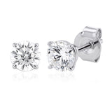 Luminesce Lab Grown 1 Carat Diamond Solitaire Stud Earrings in Sterling Silver