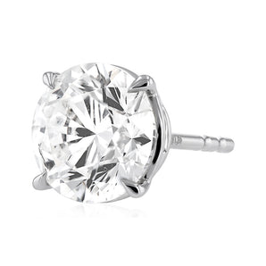 Luminesce Lab Grown 3 Carat Diamond Solitaire Stud Earrings in Sterling Silver