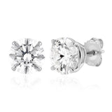Luminesce Lab Grown 6 Carat Diamond Solitaire Stud Earrings in Sterling Silver