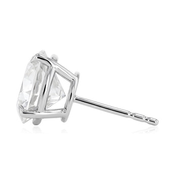 Luminesce Lab Grown 6 Carat Diamond Solitaire Stud Earrings in Sterling Silver