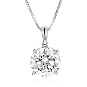 Luminesce Lab Grown 3 Carat Diamond Solitaire Pendant on 45cm Chain in Sterling Silver