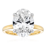 Luminesce Lab Grown 5 Carat Diamond Oval Solitaire in 9ct yellow Gold