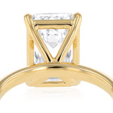 Luminesce Lab Grown 5 Carat Diamond Emerald Solitaire Ring in 9ct Yellow Gold