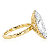 Luminesce Lab Grown 5 Carat Diamond Marquise Solitaire Ring in 9ct Yellow Gold