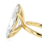 Luminesce Lab Grown 5 Carat Diamond Marquise Solitaire Ring in 9ct Yellow Gold