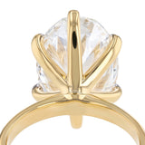 Lumiensce Lab Grown 8 Carat Diamond Oval Solitaire Ring in 9ct Yellow Gold