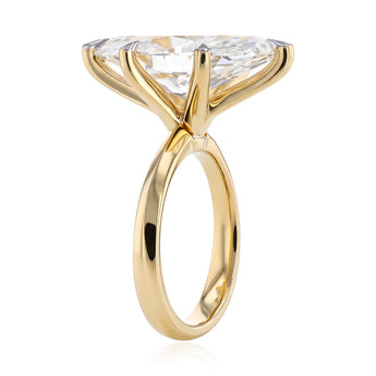 Luminsesce Lab Grown 8 Carat Diamond Marquise Solitaire Ring in 9ct Yellow Gold