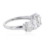 Lumiensce Lab Grown 2 Carat Diamond Oval Eternity Ring in Sterling Silver