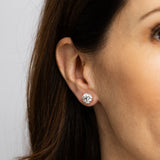 Luminesce Lab Grown 4 Carat Diamond Solitaire Stud Earrings in 9ct Yellow Gold