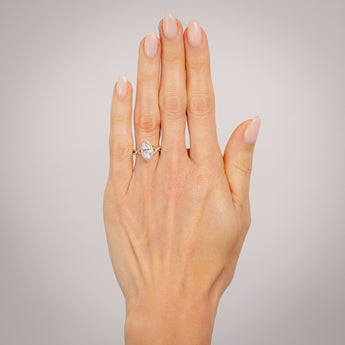 Luminesce Lab Grown 1 Carat Diamond Halo Ring in 9ct Yellow Gold