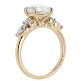 Luminesce Lab Grown 3 Carat Diamond with Oval Centre Ring in 9ct Yellow Gold