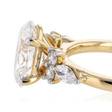 Luminesce Lab Grown 3 Carat Diamond with Oval Centre Ring in 9ct Yellow Gold
