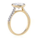 Luminesce Lab Grown 2.7 Carat Diamond with Oval Centre Bezel Ring in 9ct Yellow Gold
