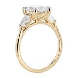 Luminesce Lab Grown 3 Carat Diamond with Oval Centre Ring in 9ct Yellow Gold