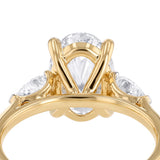 Luminesce Lab Grown 3 Carat Diamond with Oval Centre Ring in 9ct Yellow Gold
