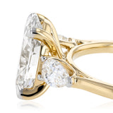 Luminesce Lab Grown 3 Carat Diamond with Oval Centre Ring in 9ct Yellow Gold