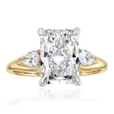 Luminesce Lab Grown 3.1 Carat Diamond with Radiant Cut Centre Ring in 9ct Yellow Gold