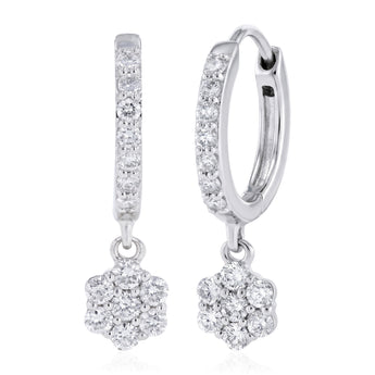 Luminesce Lab Grown 1/2 Carat Diamond Drop Earrings in 9ct White Gold