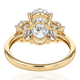 Luminesce Lab Grown 2.8 Carat Diamond Trilogy Ring in 9ct Yellow Gold
