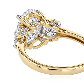 Luminesce Lab Grown 2.8 Carat Diamond Trilogy Ring in 9ct Yellow Gold