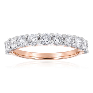 Luminesce Lab Grown 1 Carat Diamond Eternity Ring in 9ct Rose Gold