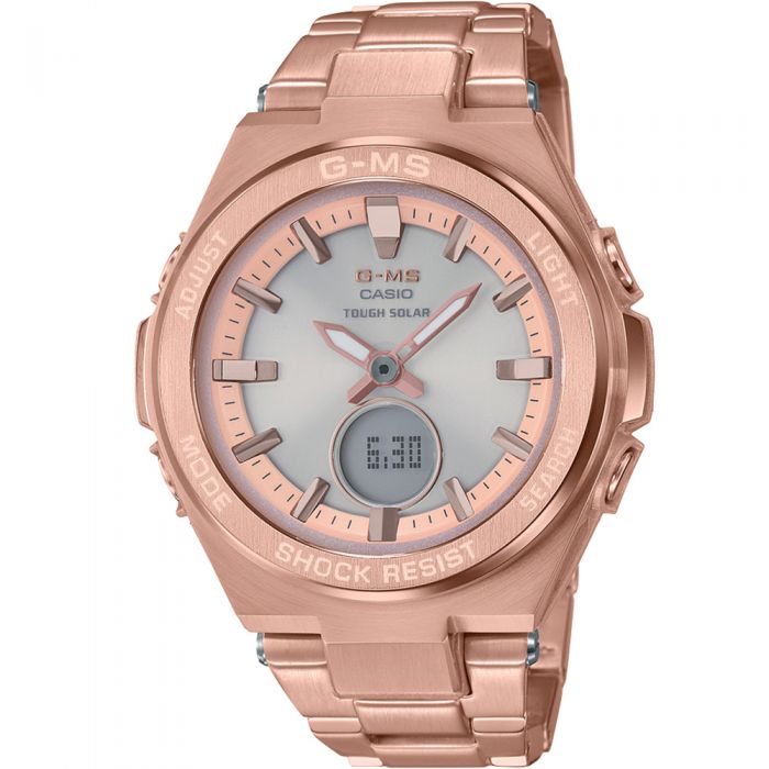Baby-G MSGS200DG-4A Rose-Coloured Stainless Steel Womens Watch