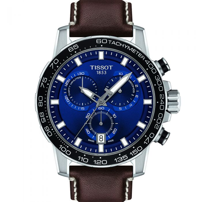 Tissot Supersport Chrono T1256171604100 Brown Leather Mens Watch