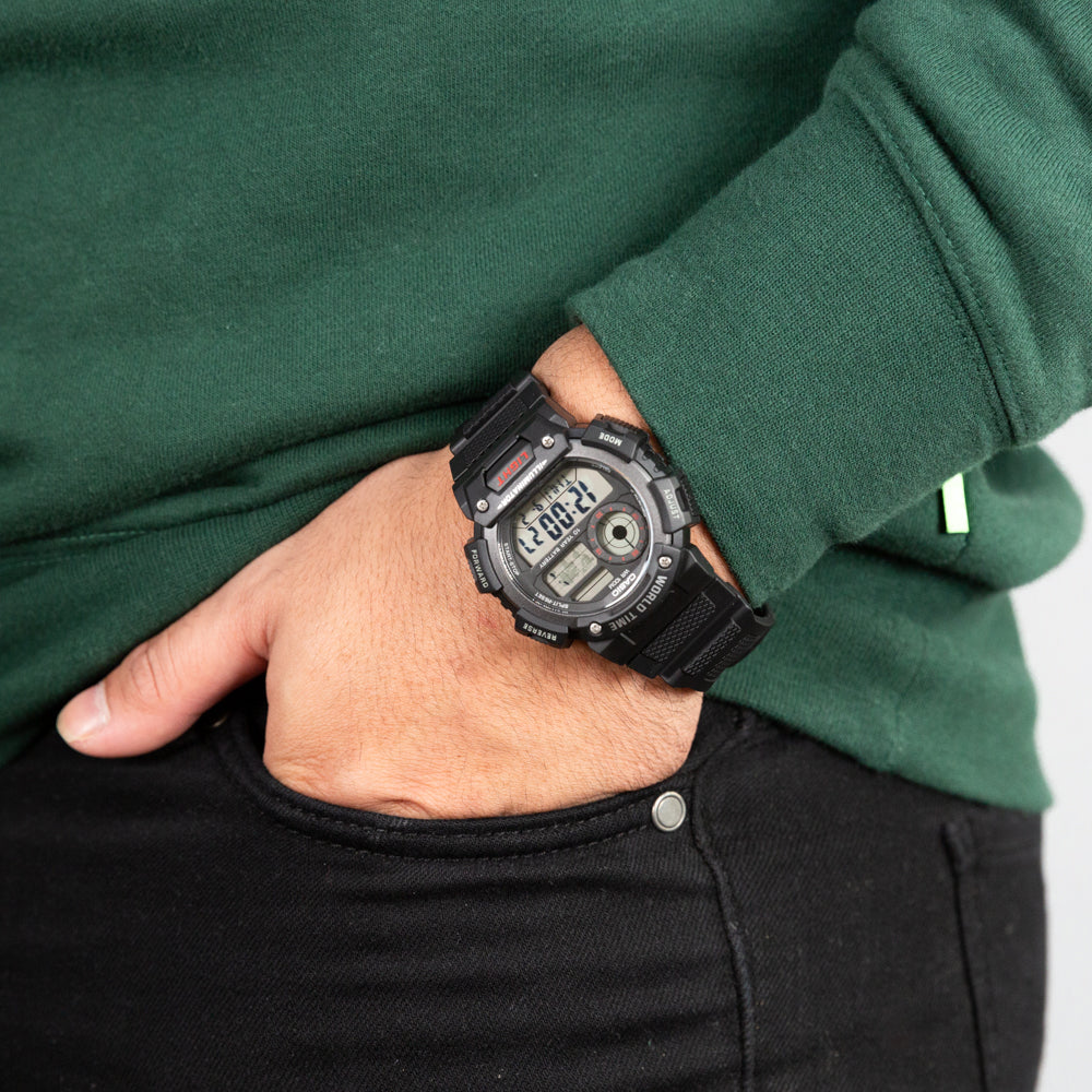 Casio AE1400WH-1A World Time Digital Watch