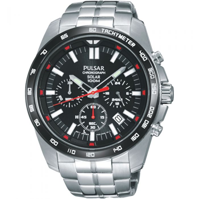 Pulsar pz5005x solar top chronograph mens watch