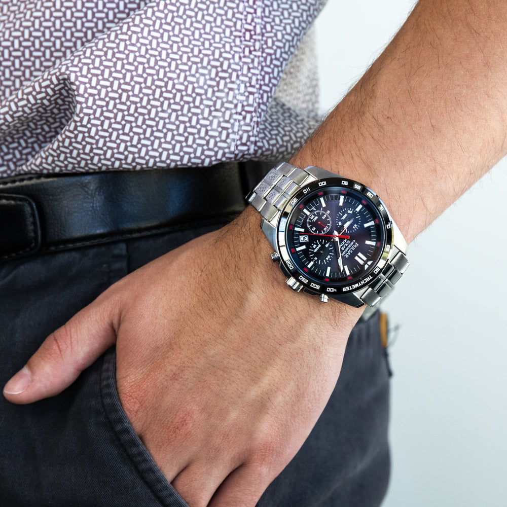 Pulsar pz5005x solar top chronograph mens watch