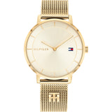 Tommy Hilfiger Tea 1782286 Gold Tone Mesh Womens Watch