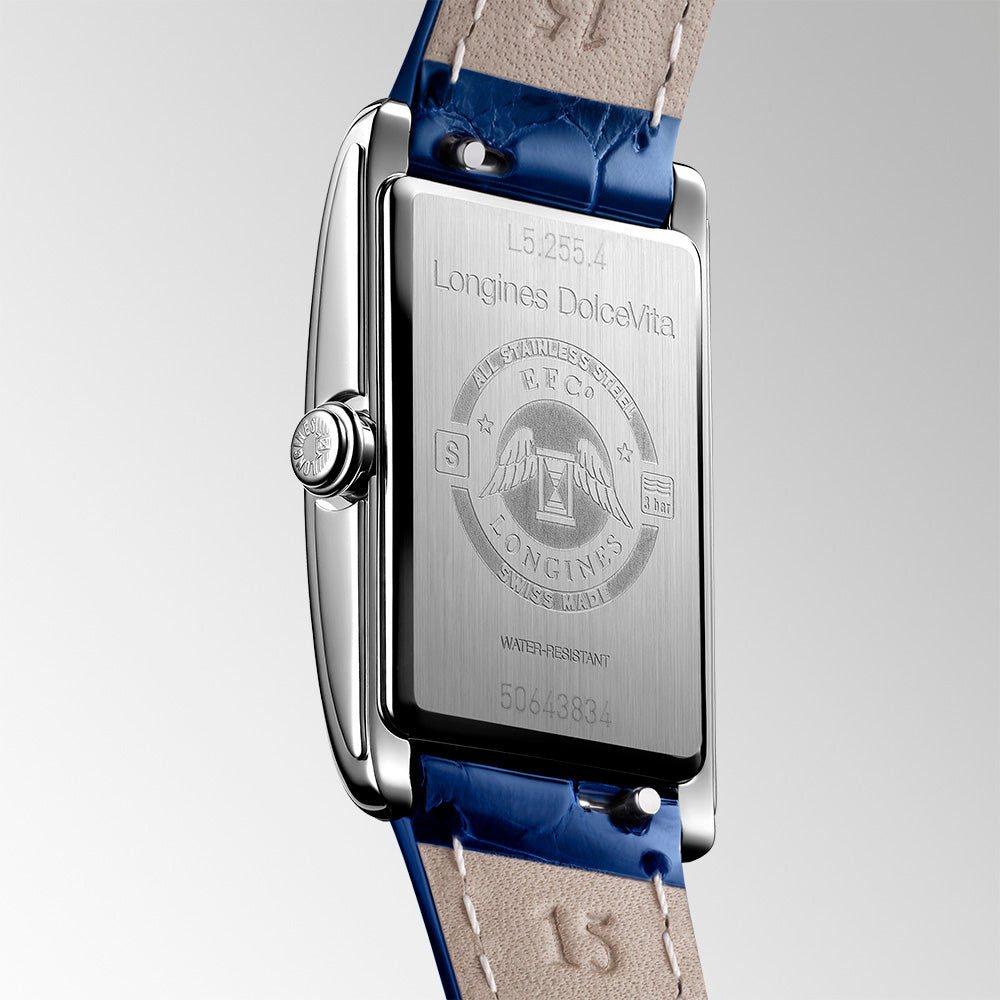 Longines leather strap women's watch deals