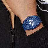 Adidas AOST23049 Project Two Blue Resin Mens Watch