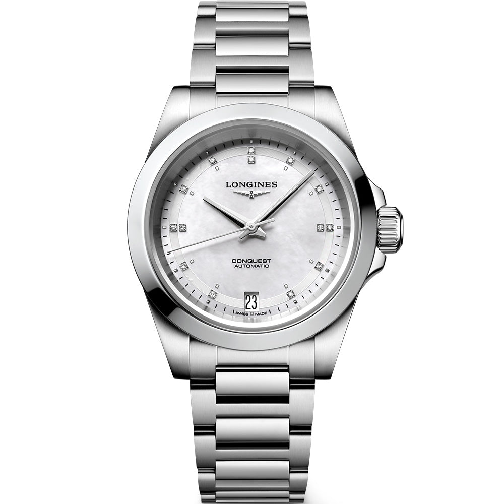 Longines L34304876 Conquest Automatic Stainless Steel Womens Watch