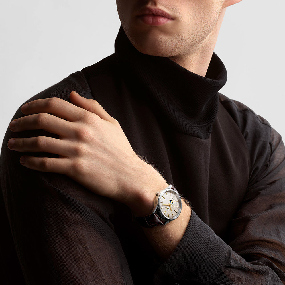 Longines L48154782 Flagship Heritage Leather Mens Watch Grahams Jewellers